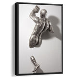 3D Effect Art Modern Man Frame Canvas Prints Wall Art - Painting Canvas, Framed Picture,Canvas Art, Wall Decor,Prints for Sale