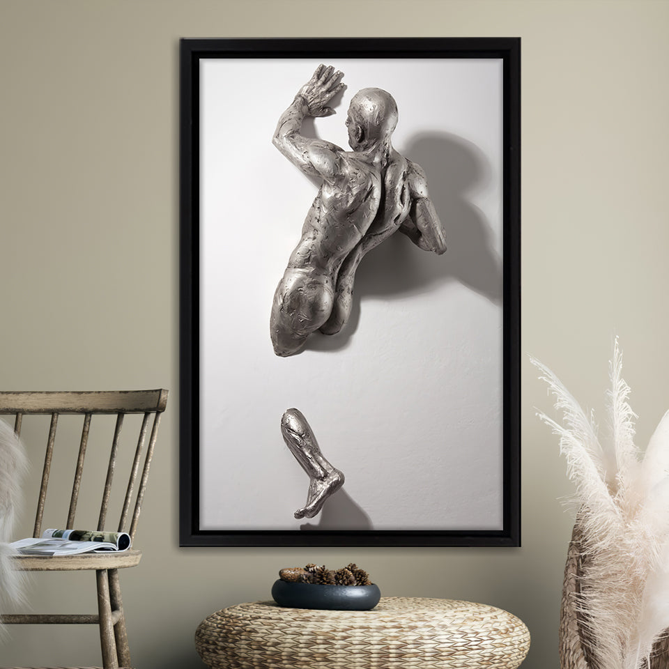 3D Effect Art Modern Man Frame Canvas Prints Wall Art - Painting Canvas, Framed Picture,Canvas Art, Wall Decor,Prints for Sale