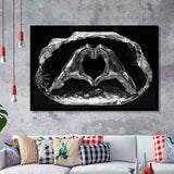 3D Effect Art Heart Icon From Hands Live Your Life Never Give Up Framed Art Prints Wall Decor - Painting Prints,Wall Art, Framed Picture