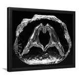 3D Effect Art Heart Icon From Hands Live Your Life Never Give Up Framed Art Prints Wall Decor - Painting Prints,Wall Art, Framed Picture