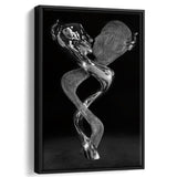 3D Effect Art Blended In A Passionate Kiss Framed Canvas Prints Wall Art - Painting Canvas, Floating Frame, Painting Prints, For Sale