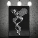 3D Effect Art Blended In A Passionate Kiss Canvas Prints Wall Art - Painting Canvas, Home Wall Decor, Painting Prints, For Sale