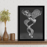 3D Effect Art Blended In A Passionate Kiss Framed Canvas Prints Wall Art - Painting Canvas, Floating Frame, Painting Prints, For Sale