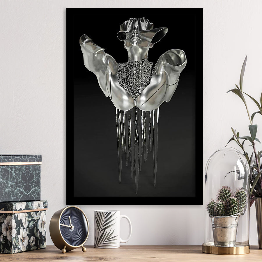 3D Effect Art Hides Pain And Melting Framed Art Prints Wall Decor - Painting Prints, Wall Art, Framed Picture, For Sale