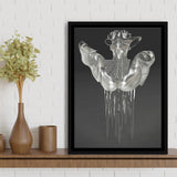 3D Effect Art Hides Pain And Melting Framed Canvas Prints Wall Art - Painting Canvas, Floating Frame, Painting Prints, For Sale