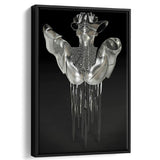 3D Effect Art Hides Pain And Melting Framed Canvas Prints Wall Art - Painting Canvas, Floating Frame, Painting Prints, For Sale
