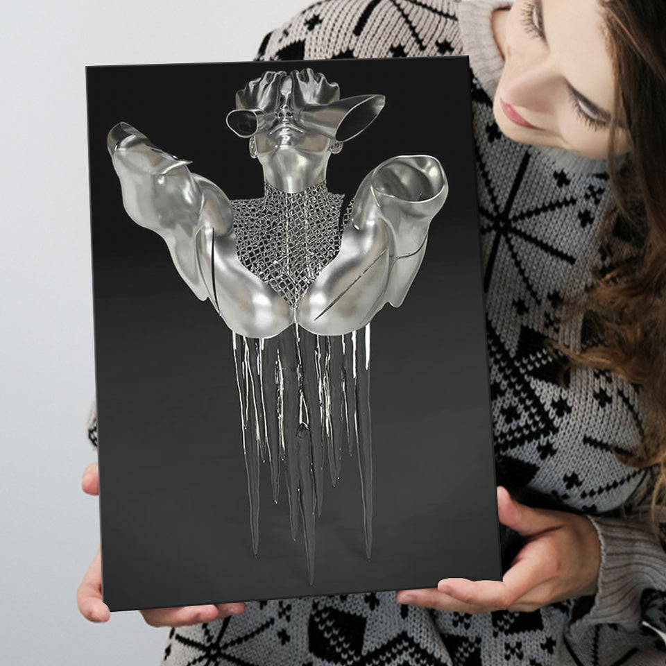 3D Effect Art Hides Pain And Melting Canvas Prints Wall Art - Painting Canvas, Home Wall Decor, Painting Prints, For Sale