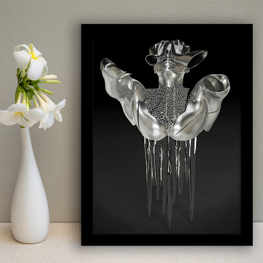 3D Effect Art Hides Pain And Melting Framed Art Prints Wall Decor - Painting Prints, Wall Art, Framed Picture, For Sale