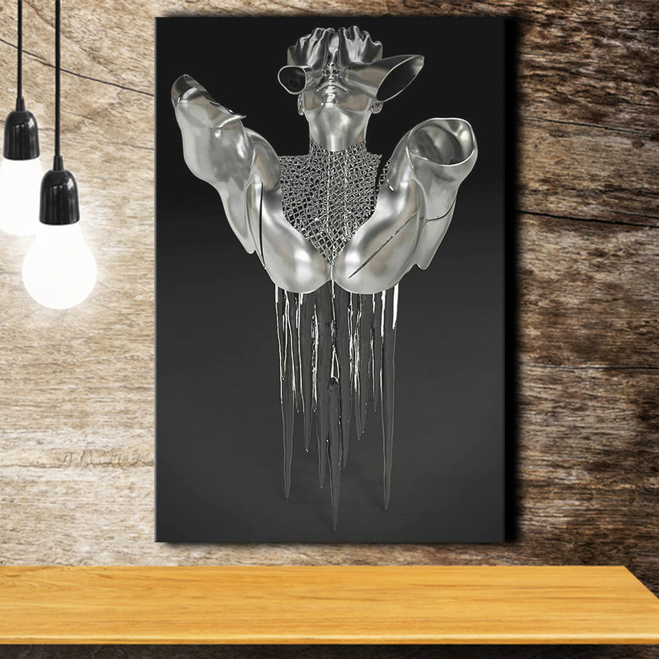 3D Effect Art Hides Pain And Melting Canvas Prints Wall Art - Painting Canvas, Home Wall Decor, Painting Prints, For Sale