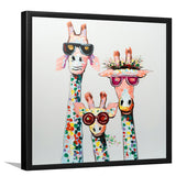 Wall Art Print | 3 Cool Giraffes - Animal Art, Framed Prints, Art Prints