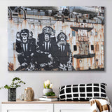 3 Wise Monkeys Banksy Canvas Prints Wall Art - Painting Canvas,Wall Decor,Art Print,Home Decor