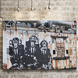 3 Wise Monkeys Banksy Canvas Prints Wall Art - Painting Canvas,Wall Decor,Art Print,Home Decor