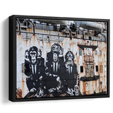 3 Wise Monkeys Banksy Framed Canvas Prints Wall Art - Painting Canvas,Framed Picture,Home Art Wall Decor