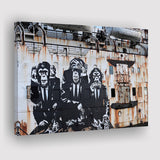 3 Wise Monkeys Banksy Canvas Prints Wall Art - Painting Canvas,Wall Decor,Art Print,Home Decor