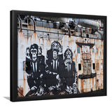3 Wise Monkeys Banksy Framed Art Print Wall Decor - Painting Art, Framed Picture, Home Decor