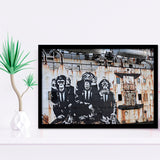 3 Wise Monkeys Banksy Framed Art Print Wall Decor - Painting Art, Framed Picture, Home Decor