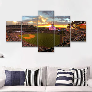 3 Best Daddys Home Images On Pholder Sunset At Coors Field  5 Pieces Canvas Prints Wall Art - Painting Canvas, Multi Panel, Home Wall Decor