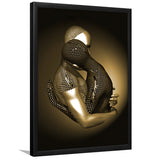 3d Effect Art The Hug Gold Framed Art Prints Wall Decor - Painting Prints, Wall Art, Home Decor, Prints for Sale
