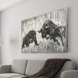 Bull Vs Bear Canvas Prints Wall Art - Painting Canvas, Home Wall Decor, For Sale, Painting Prints