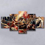 Music wall art Jazz Club Musical instruments Painting 5 Piece Canvas Prints Wall Art - Painting Prints, Wall Decor,Multi Panel