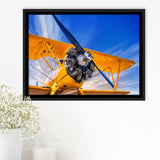 9831 Historical Aircraft Scrap Framed Canvas Prints Wall Art Decor - Painting Canvas, Black Framed Picture