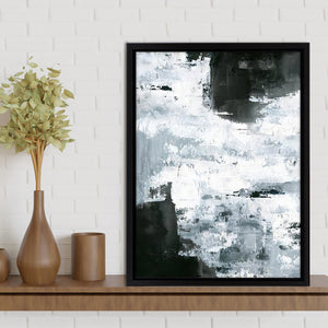 Abstract Black And White Oil Painting Framed Canvas Prints - Painting Canvas, Wall Art, Framed Art, Home Decor, Prints for Sale