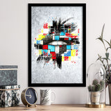 Abstract Colorful Lips Framed Art Print Wall Decor - Painting Art, Wall Art, Framed Picture, Black Frame