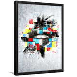 Abstract Colorful Lips Framed Art Print Wall Decor - Painting Art, Wall Art, Framed Picture, Black Frame
