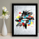 Abstract Colorful Lips Framed Art Print Wall Decor - Painting Art, Wall Art, Framed Picture, Black Frame