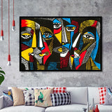 Abstract Faces Framed Art Prints Wall Decor - Painting Art,Framed Picture,For Sale, Ready to hang