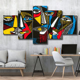 Abstract Faces Large Canvas Prints Multi Panels Wall Art Prints Home Decor