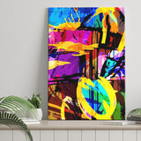 Abstract Purple Yellow  Blue Canvas Prints Wall Art Home Decor - Painting Canvas,Art Prints, Ready to hang