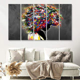 African American Girl Portraits Canvas 5 Piece B Prints Wall Art Decor - Painting Canvas, Multi Panels, Canvas Prints