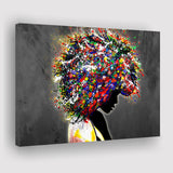 African American Girl Portraits Canvas Prints Wall Art Decor - Painting Canvas, Home Decor, Art Print, Art For Sale