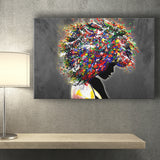 African American Girl Portraits Canvas Prints Wall Art Decor - Painting Canvas, Home Decor, Art Print, Art For Sale
