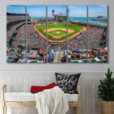 ATT Ballpark Stadium Canvas Prints Oracle Park Wall Art,Multi Panels B,Sport Stadium Art Prints, Fan Gift