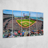ATT Ballpark Stadium Canvas Prints Oracle Park Wall Art,Multi Panels B,Sport Stadium Art Prints, Fan Gift