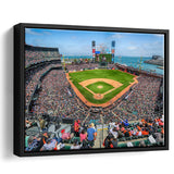 ATT Ballpark Stadium Framed Canvas Prints Oracle Park Wall Art,Sport Stadium Art Prints, Fan Gift