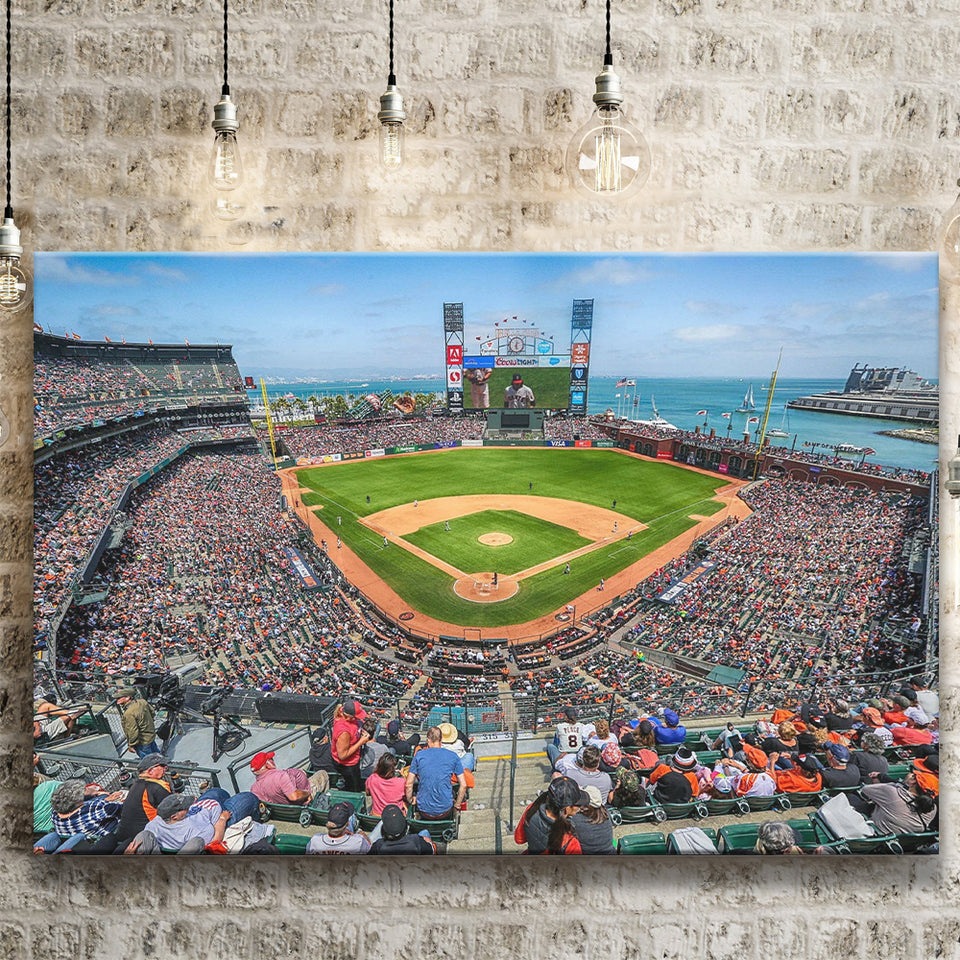ATT Ballpark Stadium Canvas Prints Oracle Park Wall Art,Sport Stadium Art Prints, Fan Gift, Wall Decor