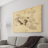 A Beechcraft Model B17R Staggerwing In Flight Canvas Prints Wall Art - Painting Canvas, Painting Prints, Wall Home Decor, Prints for Sale