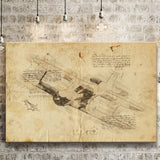 A Beechcraft Model B17R Staggerwing In Flight Canvas Prints Wall Art - Painting Canvas, Painting Prints, Wall Home Decor, Prints for Sale