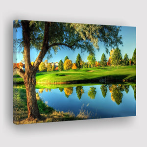 A Calm And Peaceful Bright Green Golf Cours Canvas Prints Wall Art - Painting Canvas, Art Prints, Wall Decor