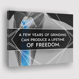 A Few Years Of Grinding Blue Canvas Prints Wall Art - Painting Canvas,Office Business Motivation Art, Wall Decor