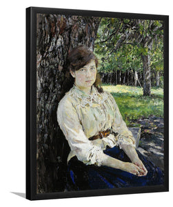 A Girl, Illuminated By The Sun. Portrait Of M. Ya. Simonovich By Valentin Aleksandrovich Serov-Art Print,Frame Art,Plexiglass Cover