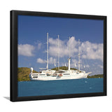 A Look At A Yacht At The Bitter End Yacht Club Virgin Framed Art Prints Wall Decor - Painting Art, Framed Picture, Home Decor, For Sale