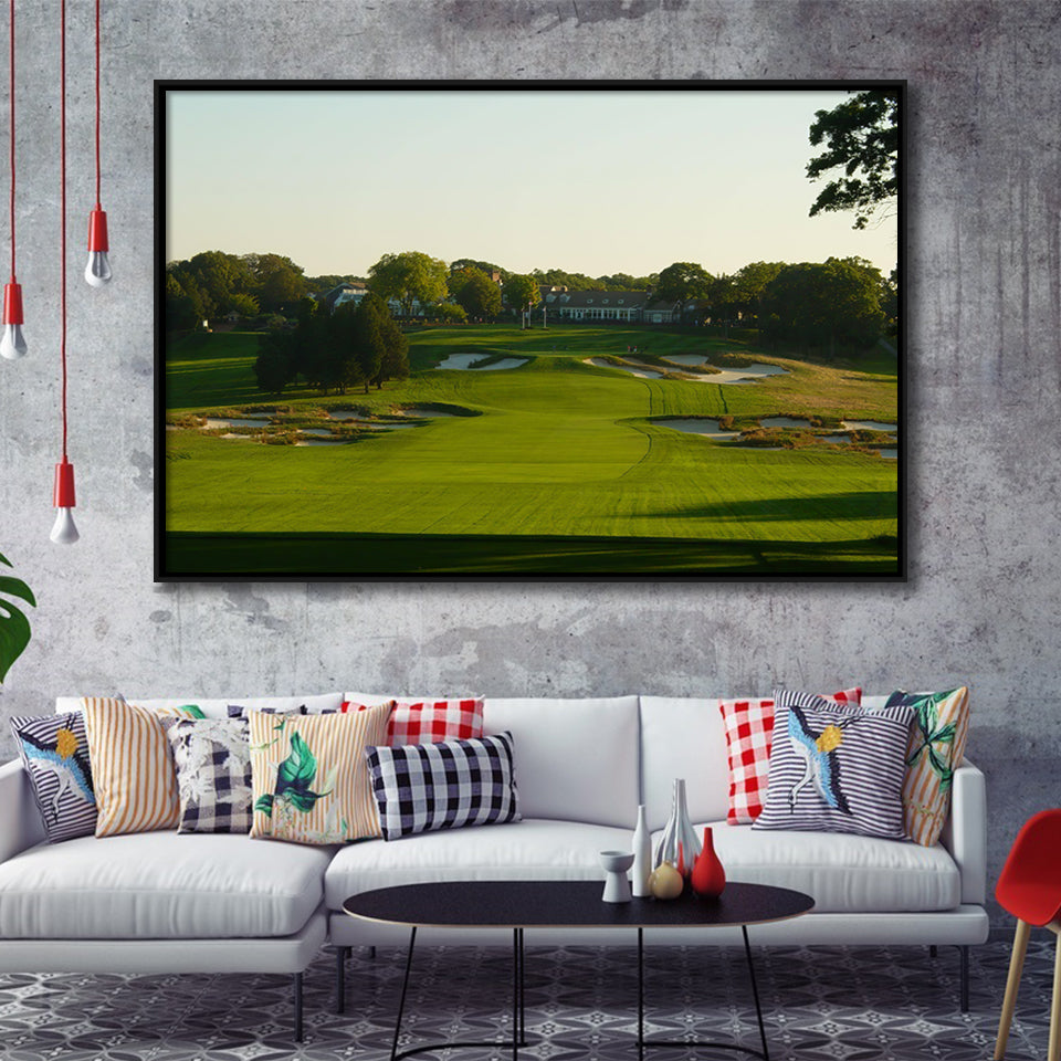 A Public Golf Course In Farmingdale New York Hosting Pga Championship Tournaments Framed Canvas Prints Wall Art