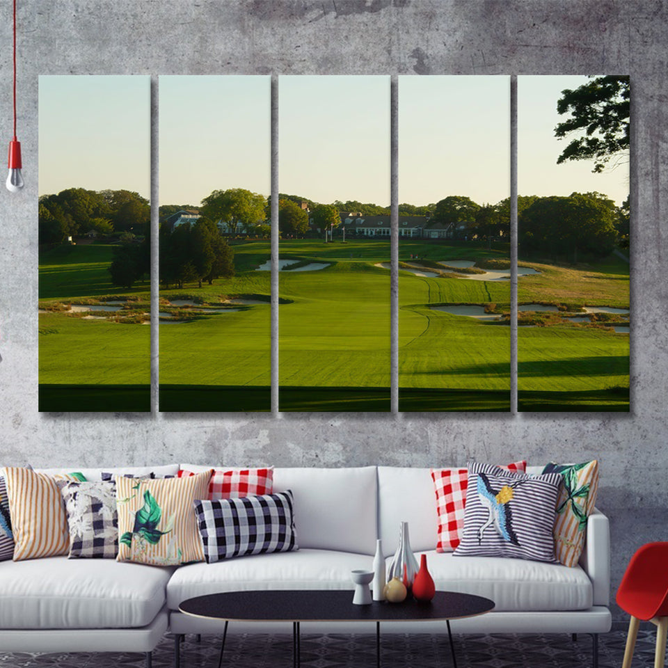 A Public Golf Course In Farmingdale New York Hosting Pga Championship Tournaments 5 Pieces B Canvas Prints Wall Art 