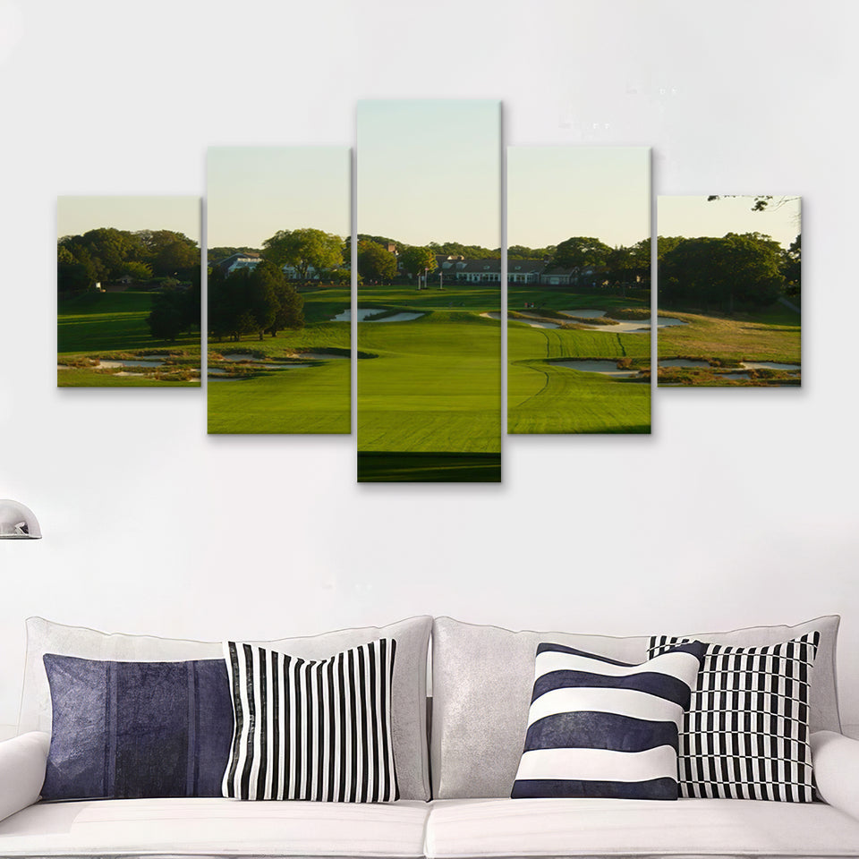 A Public Golf Course In Farmingdale New York Hosting Pga Championship Tournaments 5 Pieces Canvas Prints Wall Art