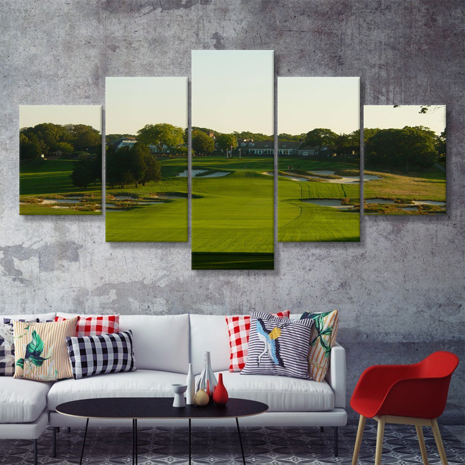 A Public Golf Course In Farmingdale New York Hosting Pga Championship Tournaments 5 Pieces Canvas Prints Wall Art