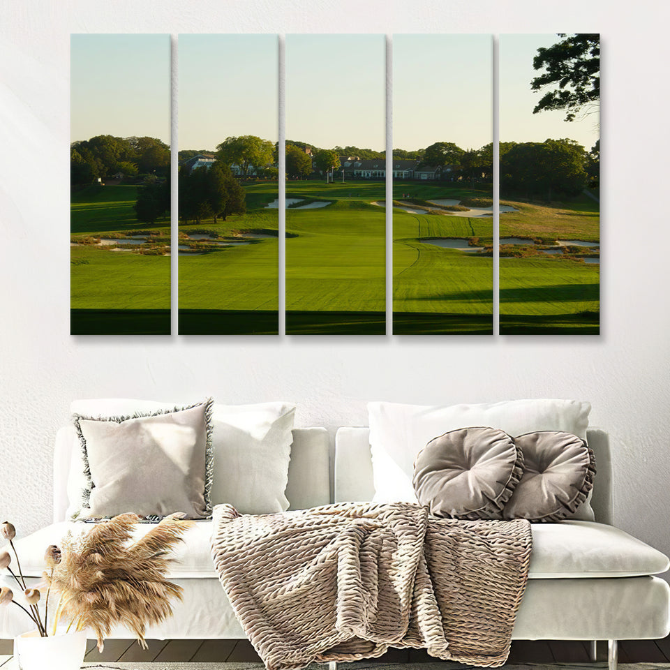 A Public Golf Course In Farmingdale New York Hosting Pga Championship Tournaments 5 Pieces B Canvas Prints Wall Art 
